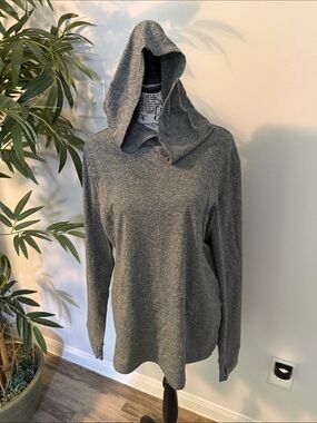 Cozy Heather Gray Hooded Pullover
